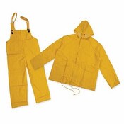 Wholesale - 3pc X-LRG YELLOW HEAVY DUTY RAINSUIT C/P 6, UPC: 011319244306